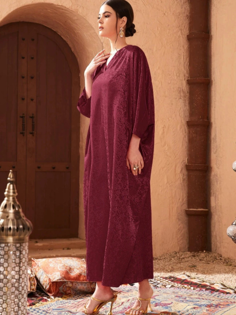 ZARA Glamorous Casual Loose Plus Size Long Blouse Dress Robe